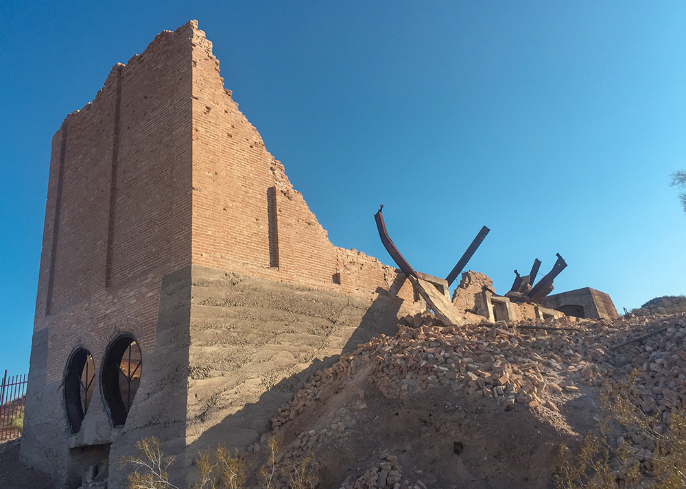 mining town abandoned building Arizona desert ghost town