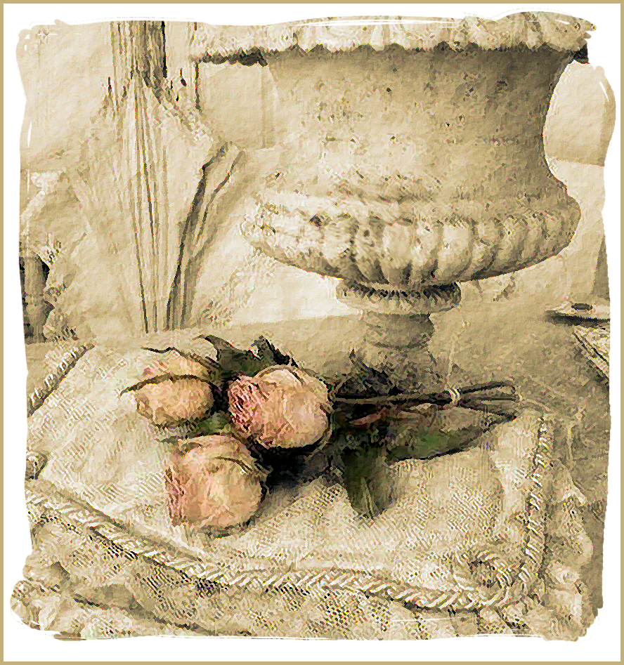 Urn with roses