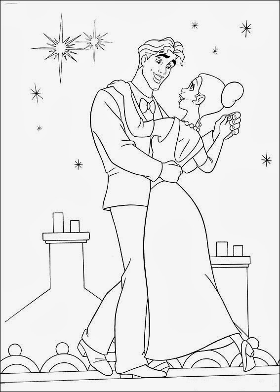 Fun Coloring Pages: The Princess and The Frog Coloring Pages