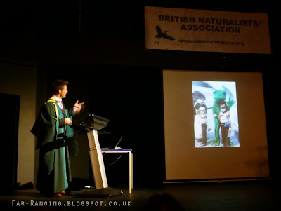 Nick Baker delivers his talk, 'Building a Naturalist'