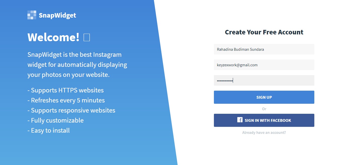 Cara Memasang Widget Instagram di Blog dengan SnapWidget Keyzex