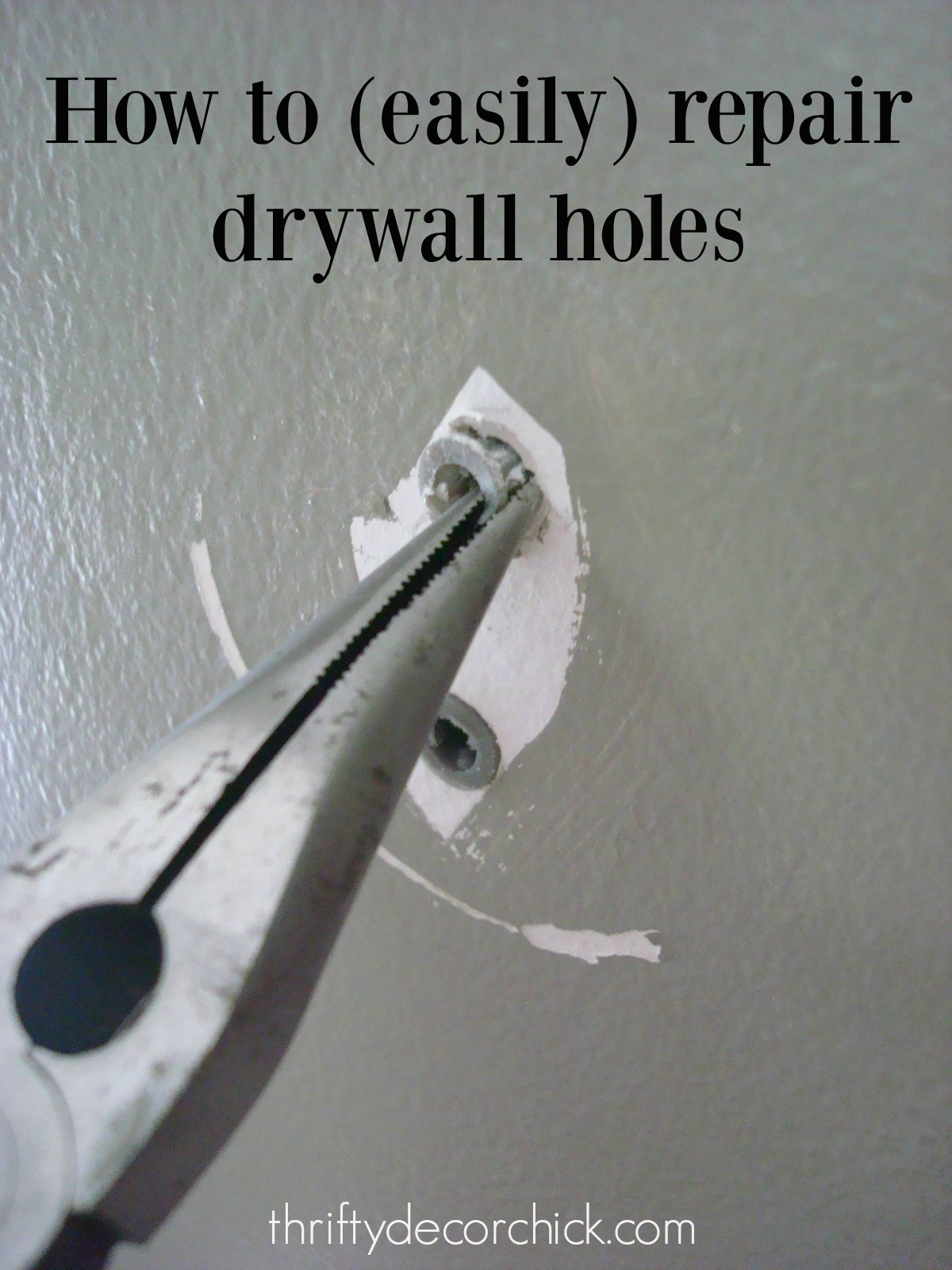 How to Easily Patch Holes in Drywall  Thrifty Decor Chick