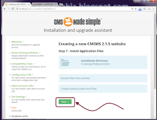 Install CMSMadeSimple 2.1.5 ( CMSMS ) on Windows 7   XAMPP tutorial 9