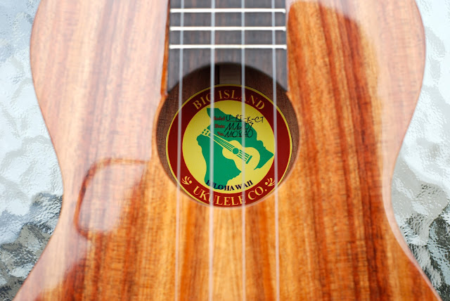 big island concert ukulele soundhole