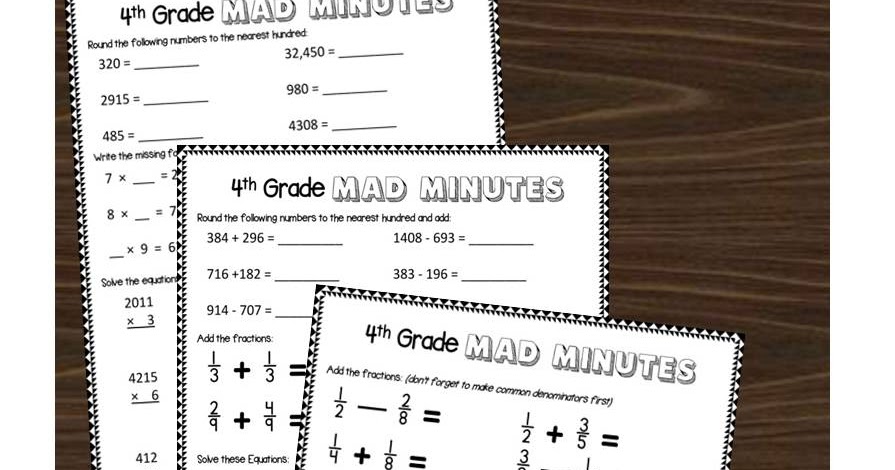 4th Grade Math Fact Fluency Worksheets - multiplication worksheets