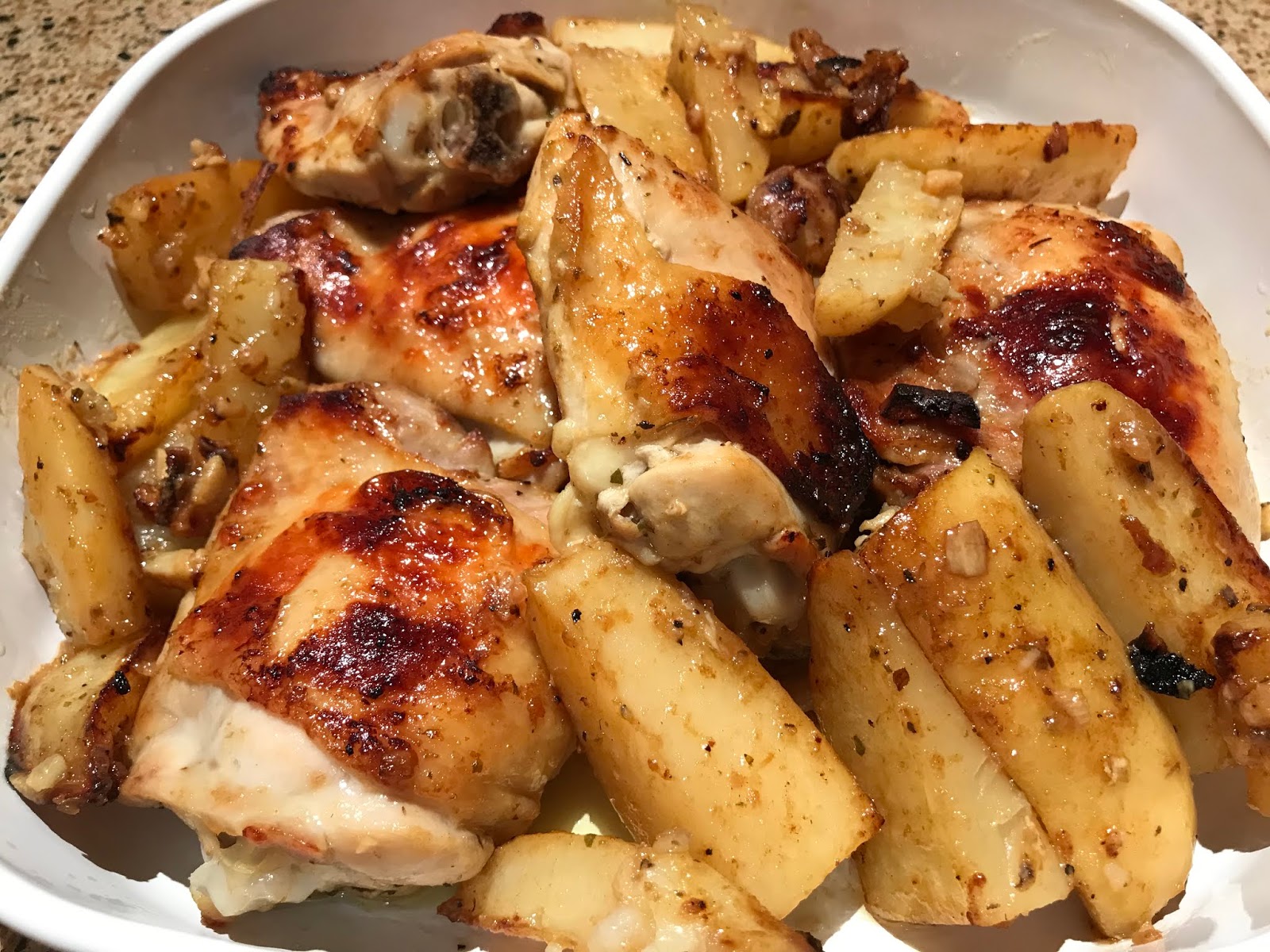 The Grilling Greek Baked Greek Chicken with Potatoes YUM!!!!