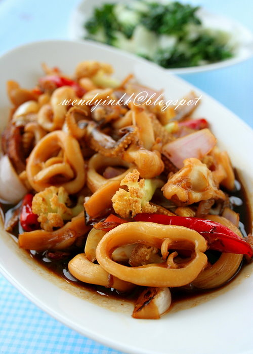Table for 2.... or more Squids in Soy Sauce Sotong Masak Kicap My