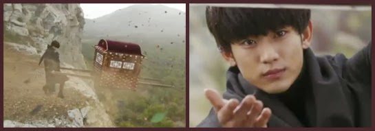 Do Min Joon rescues a carriage passenger from falling off a cliff.
