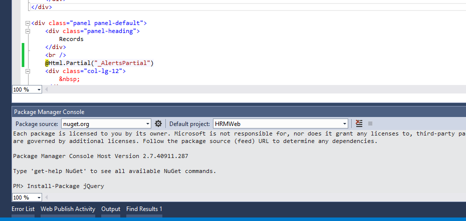 Setup Jquery in Project | AspBucket