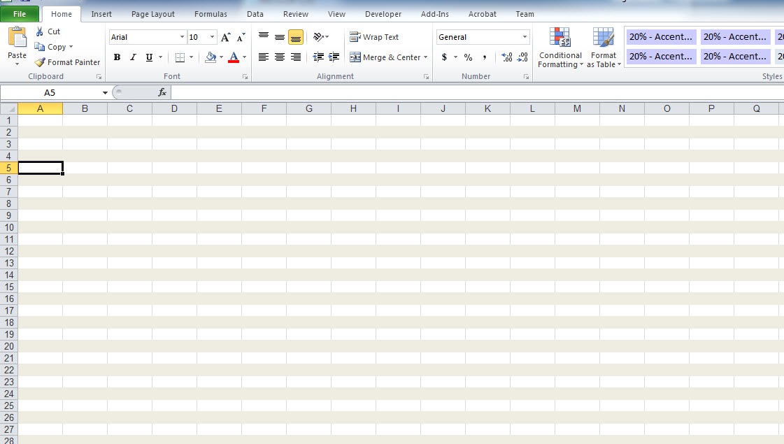 Wait, wait, wait...: Excel - Shade Alternating Rows