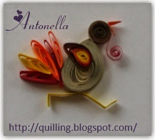 Quilled Turkey pattern from Antonella at www.quilling.blogspot.com