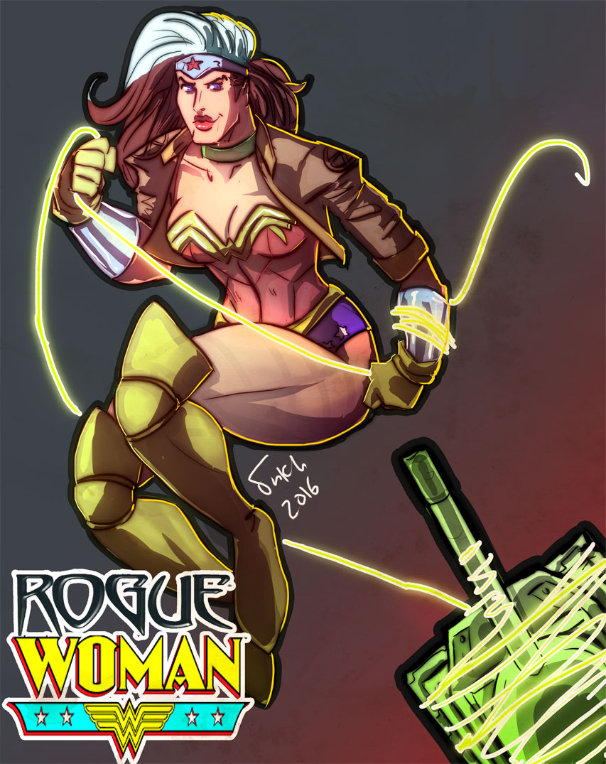 wonder woman rogue mashup i like to scribble
