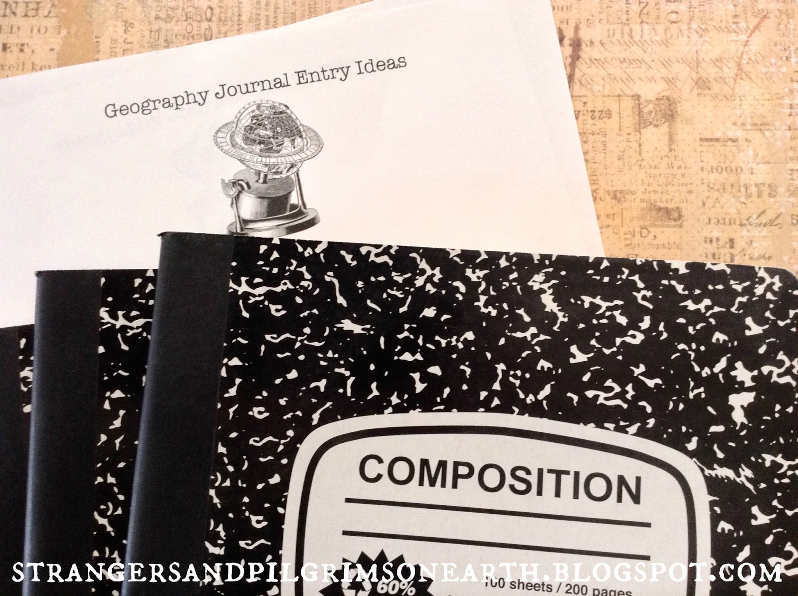 Strangers & Pilgrims on Earth Geography Journals Homeschool