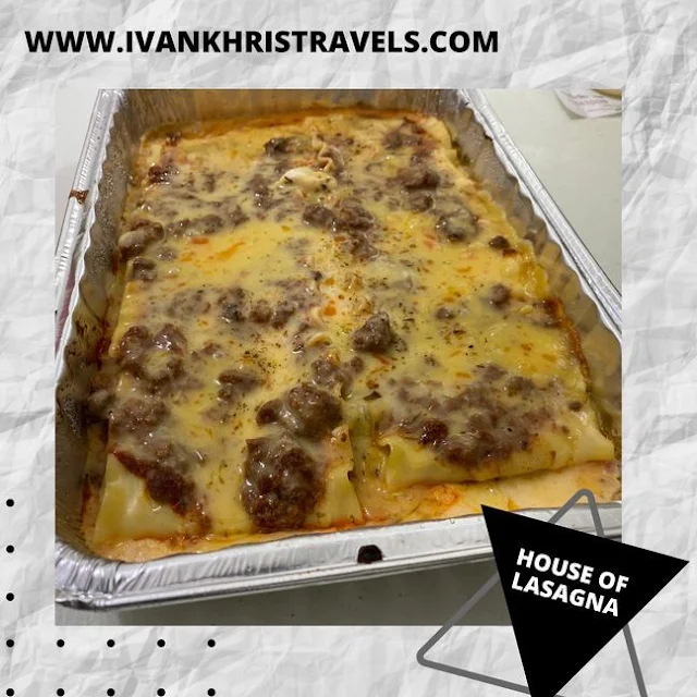 Delicious baked lasagna care of House of Lasagna