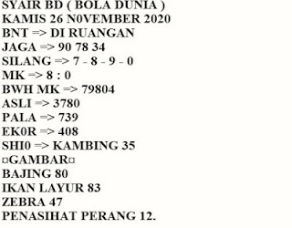 Prediksi Syair Sgp 26 November 2020 Pangkalantoto
