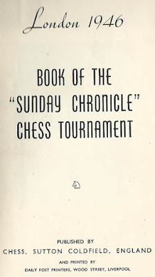 Portada del libro del Torneo de Ajedrez de Londres 1946