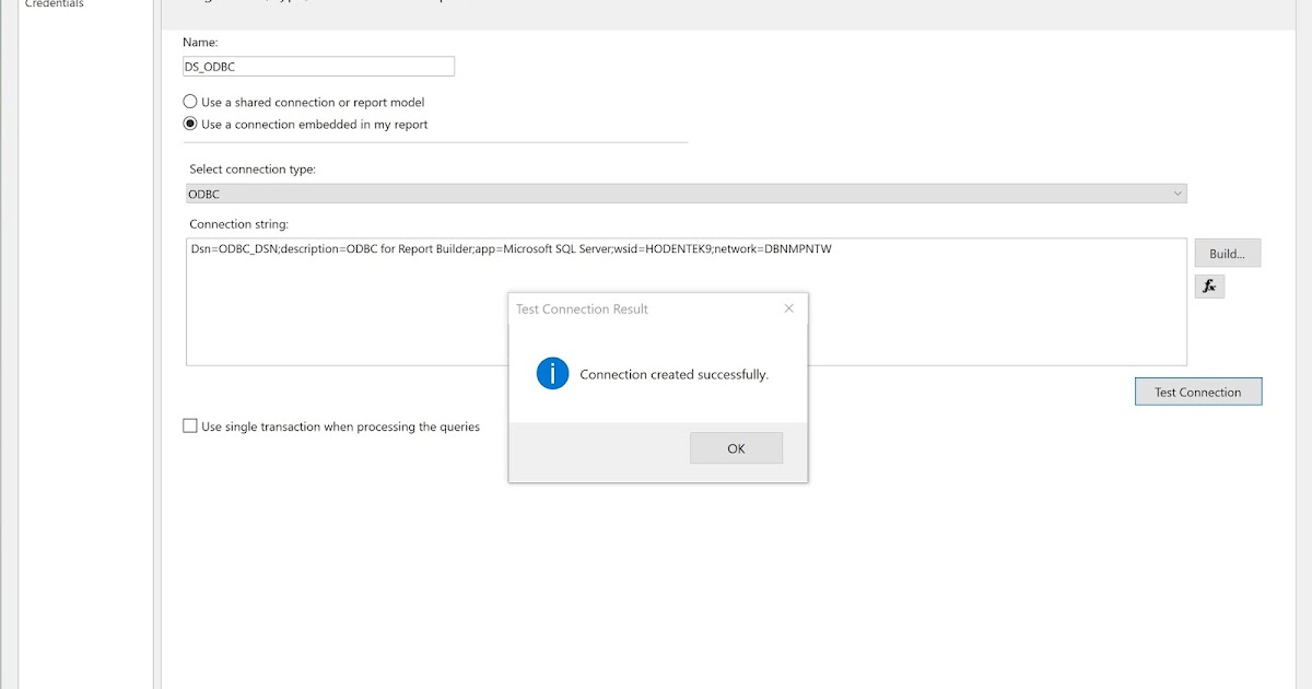 HodentekHelp How do you build an ODBC Connection String with Report