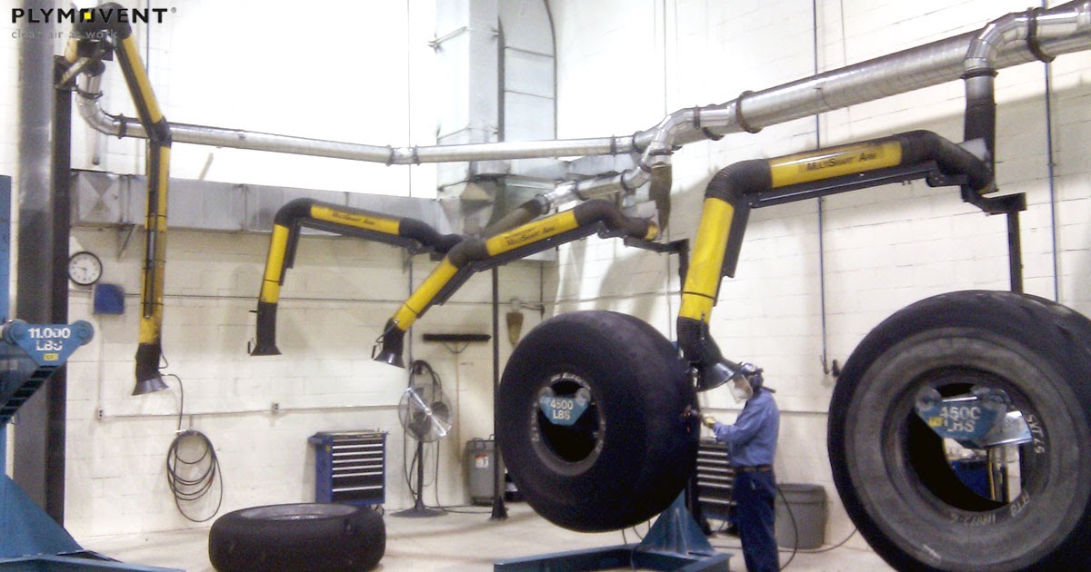 Plymovent Industrial NA Hazardous Fumes From Rubber Tire Retreading