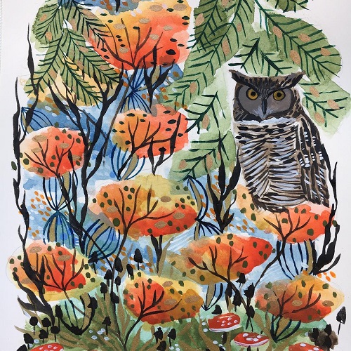 My Owl Barn Shelley Aldrich's Vibrant Watercolor Paintings