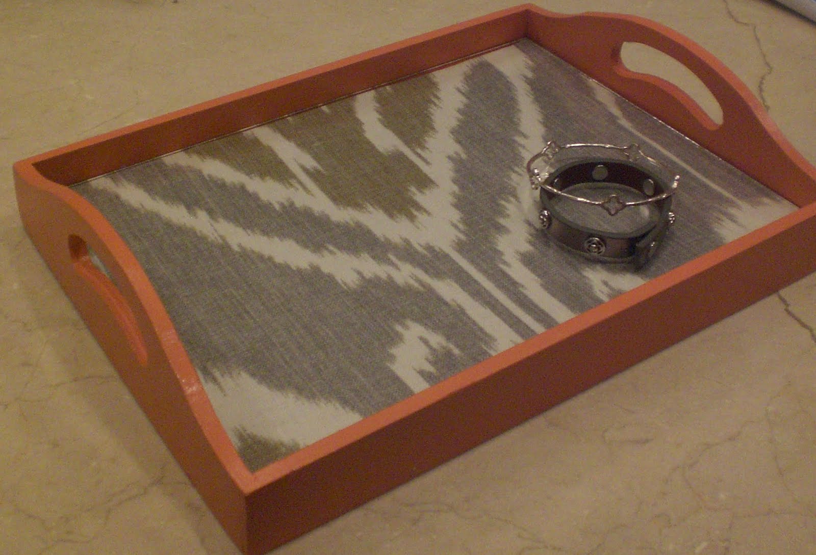 { Happy Habitat } DIY Ikat Fabric Tray