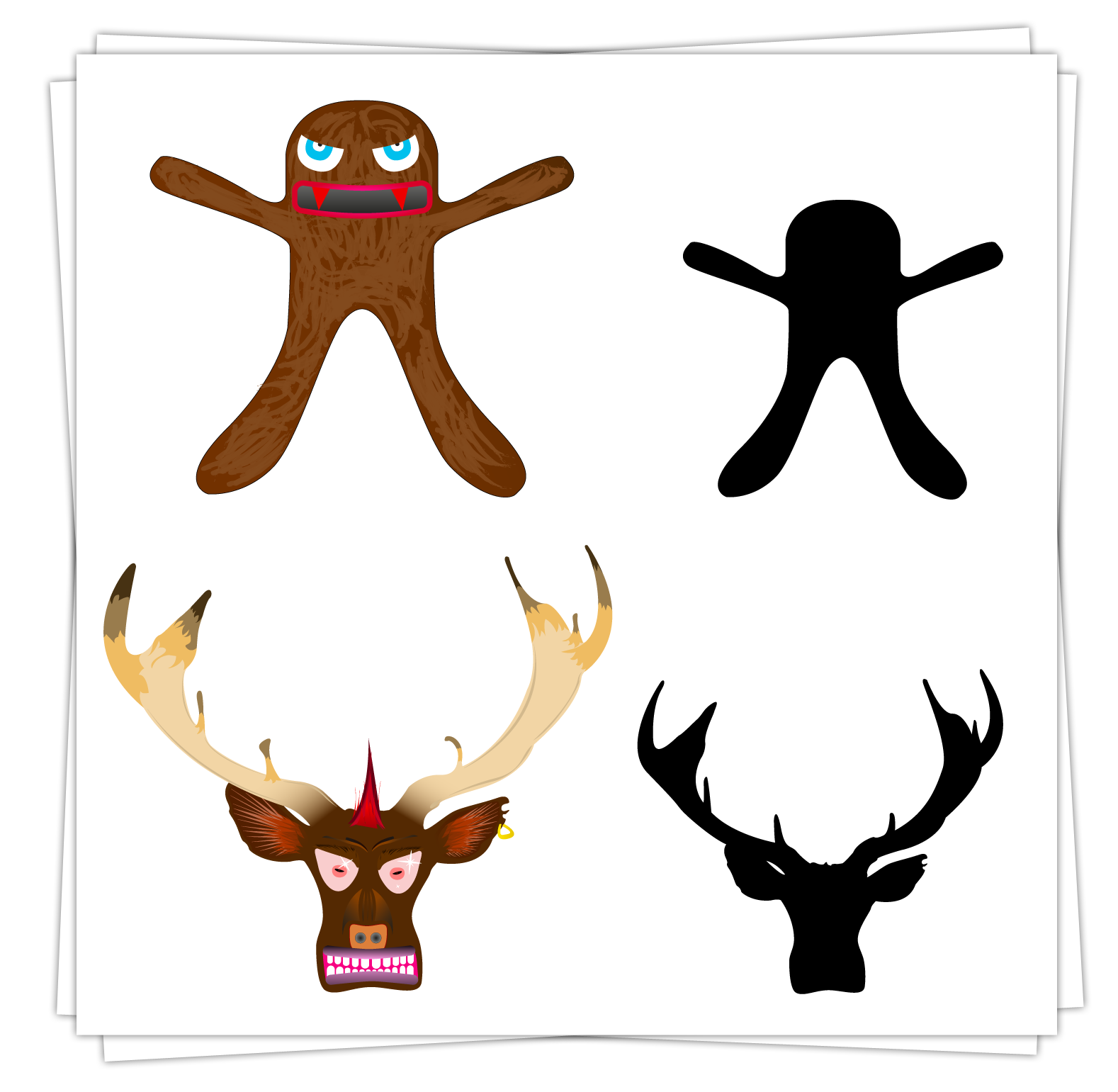 рога оленя. рога мультяшные. рога мультяшные. олень. рога мультяшные.