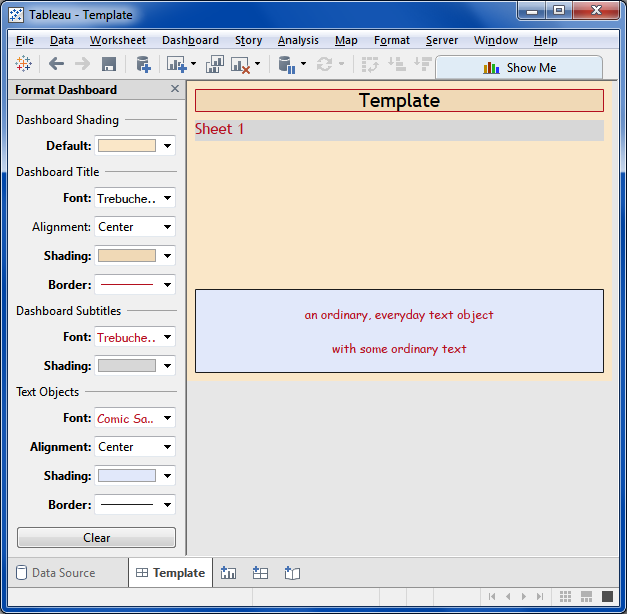 Tableau Friction Make Dashboards' formatting consistent.