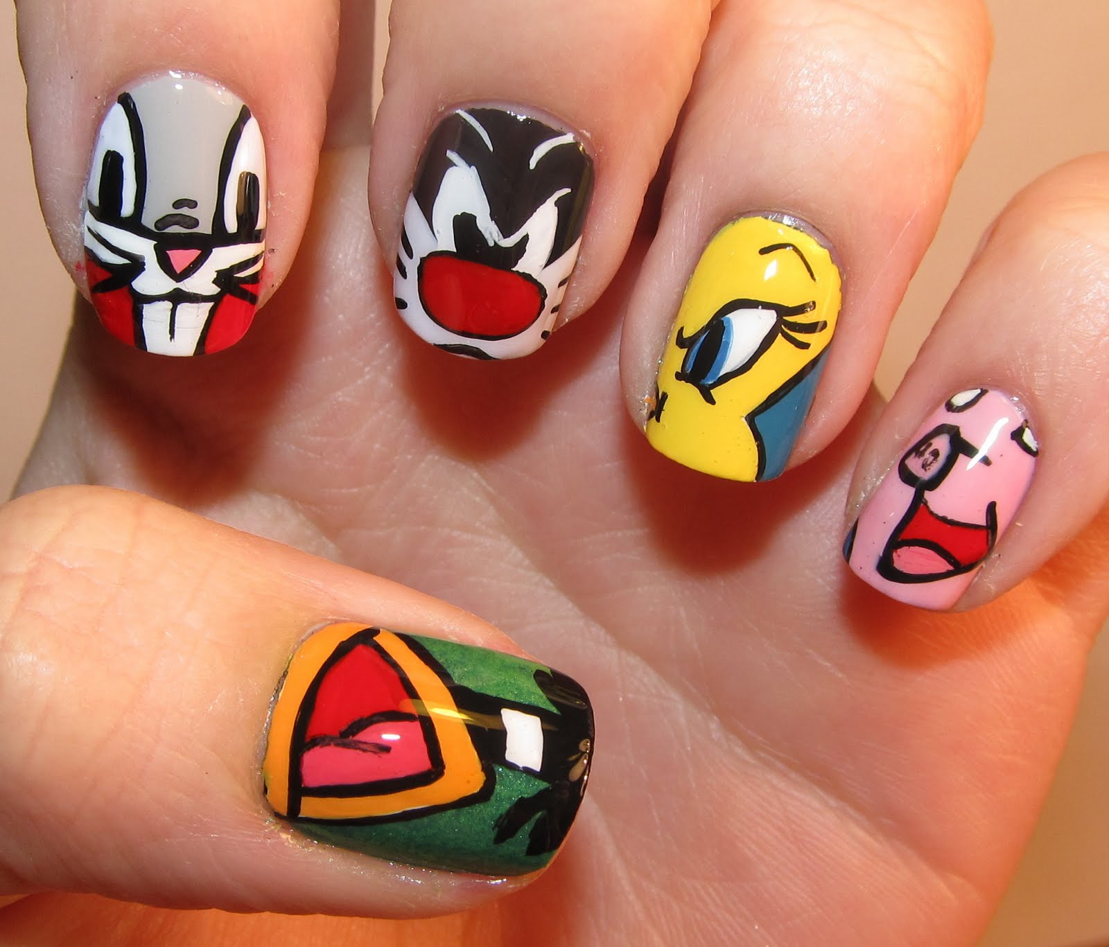 Todo Unhas Uñas de Dibujos Animados Cartoon Nail Art Designs!