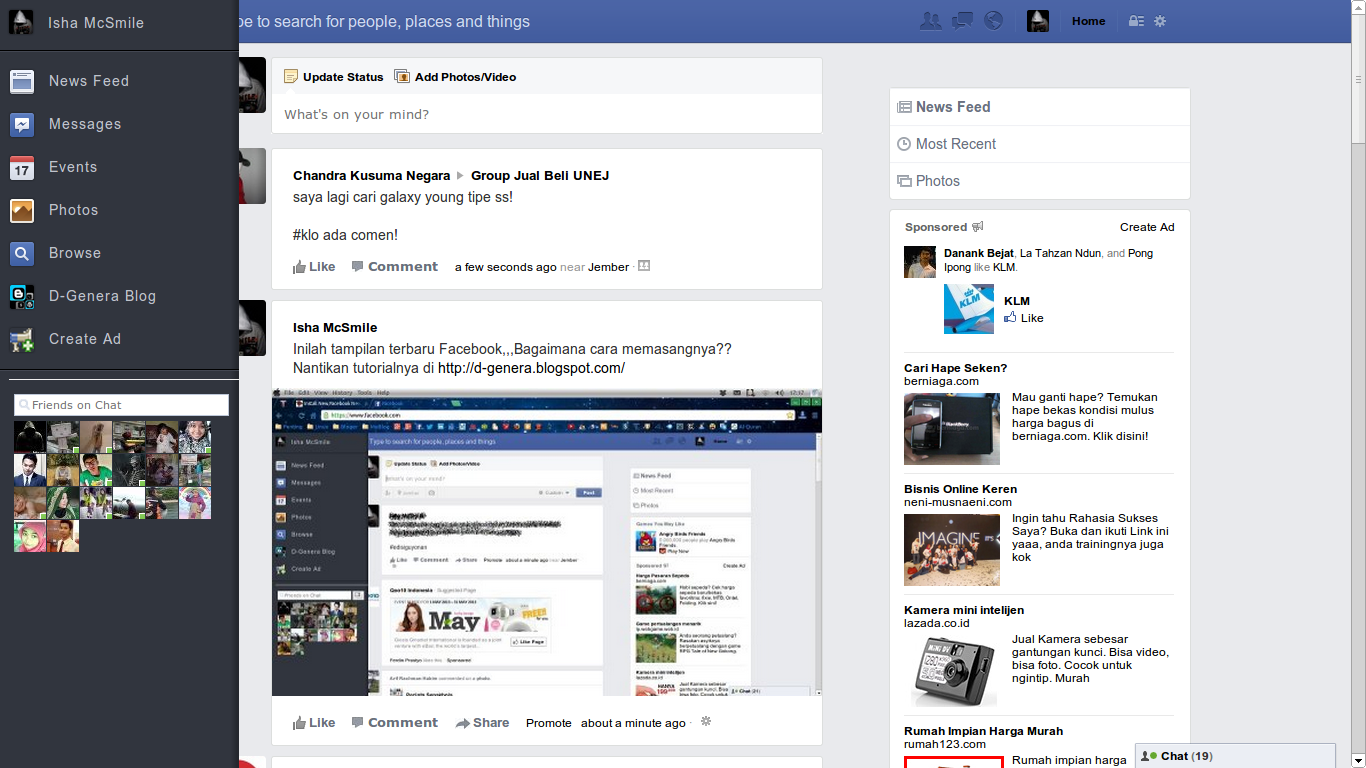 Melya Yolanda Cara Instal Tampilan Terbaru Facebook News Feed Pada
