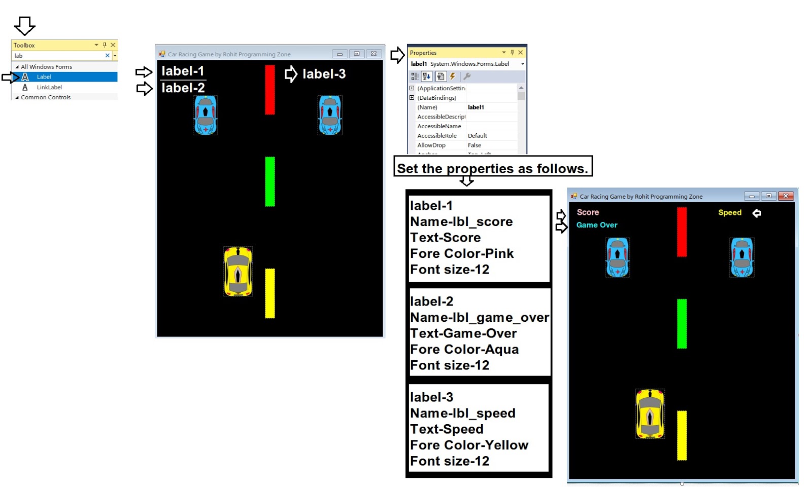 Rohit Programming zone: Car Racing Game in C# Visual Studio