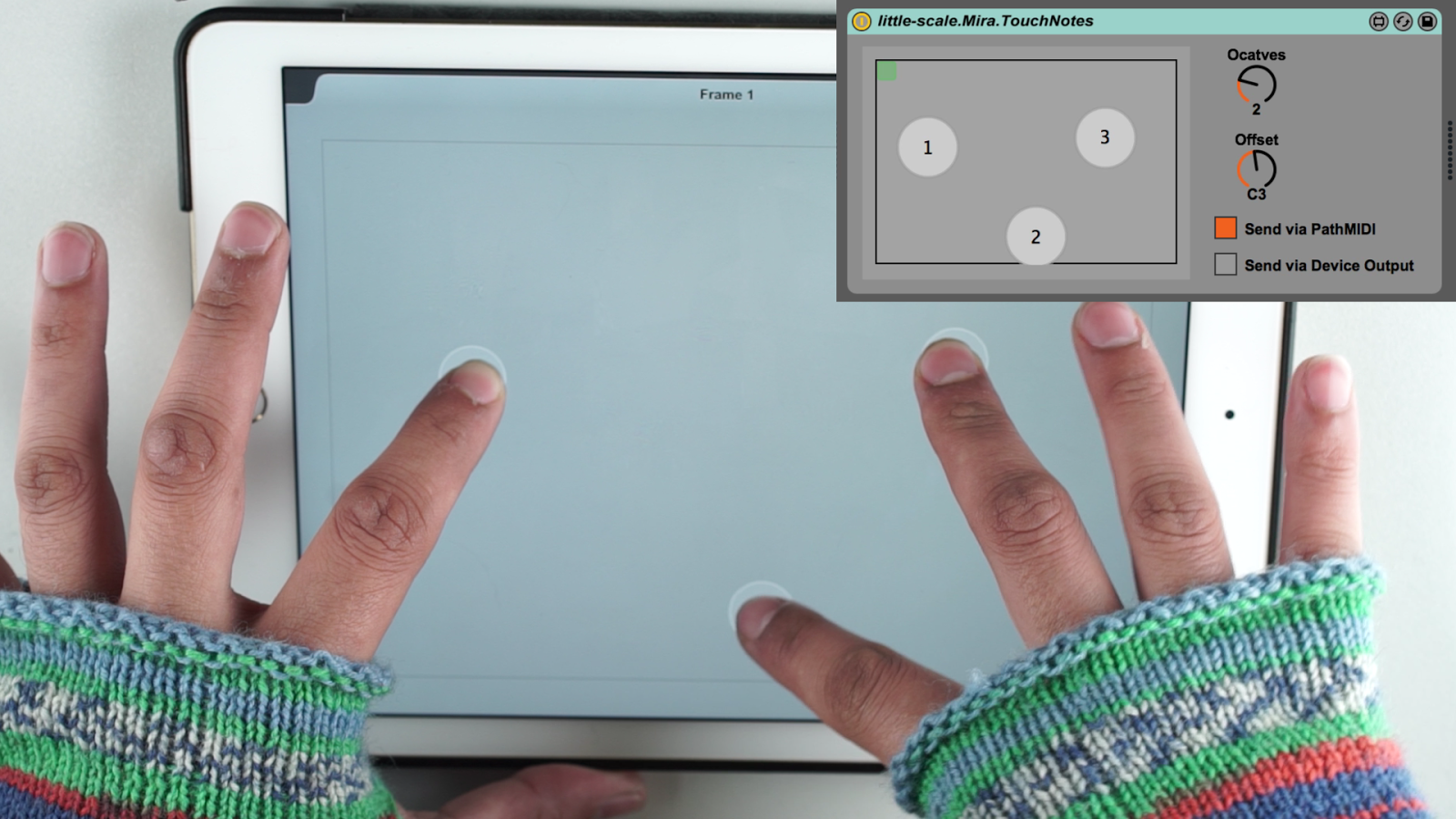 littlescale iPad as Ableton MIDI Controller with Polyphonic Pitch