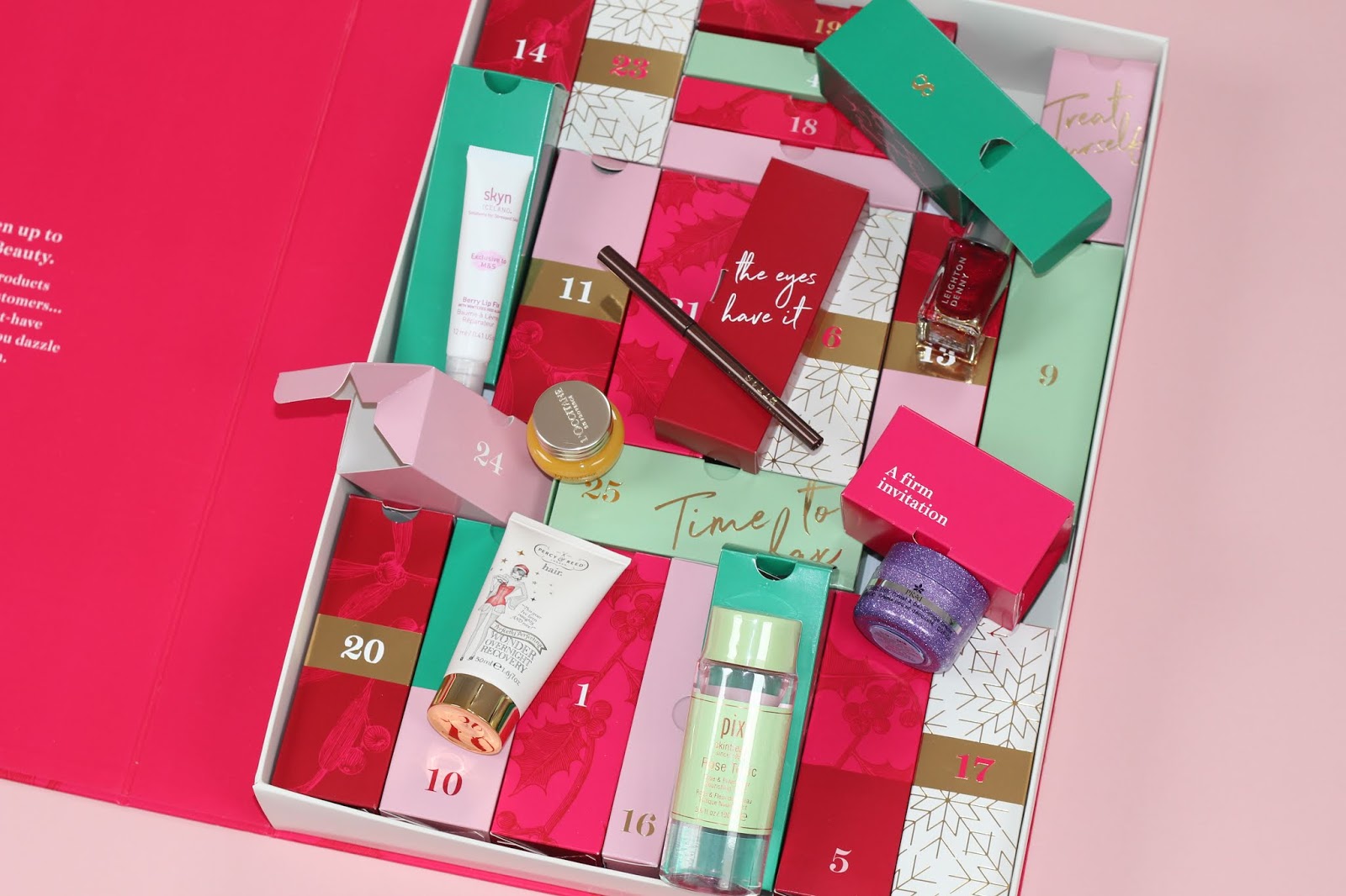 Marks and Spencer Beauty Advent Calendar 2018 Contents! Pink Paradise