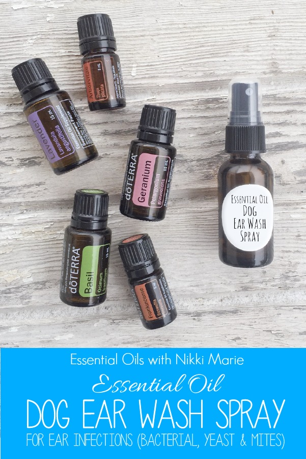 Nikki Marie Essential Oil Dog Ear Wash Spray for Ear Infections
