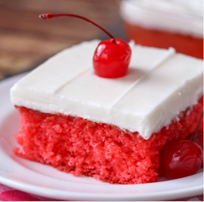 Cherry Sheet Cake #desserts