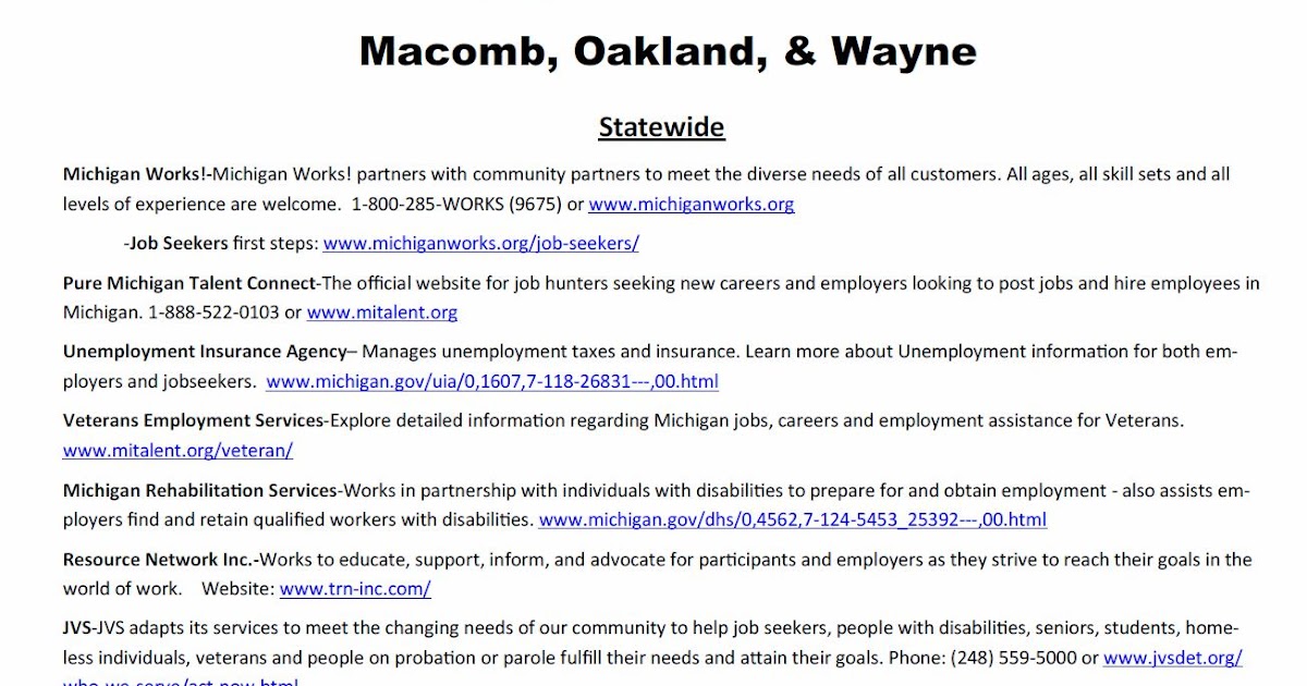 Personal Storehouse Project Genesee County Resources Employment/Vocational Training