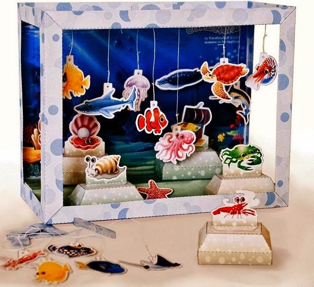beautiful Aquarium Diorama paper model to decorate kids room, by 