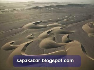sand dunes hasil erosi angin deflasi