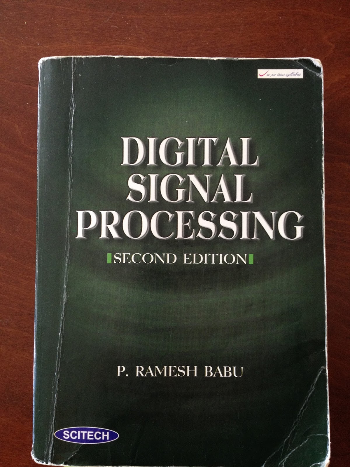 Digital Signal Processing By Ramesh Babu 3rd Edition Pdf