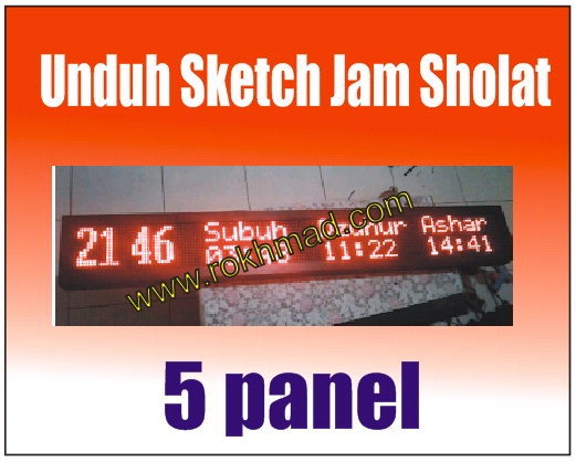 Sketch Jam Sholat 5 Panel