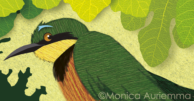 Honey-Bird-illustration-uccellino-foglie