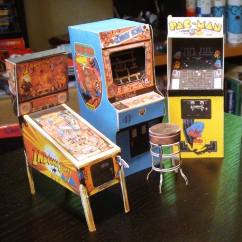 arcade cabinets papercraft