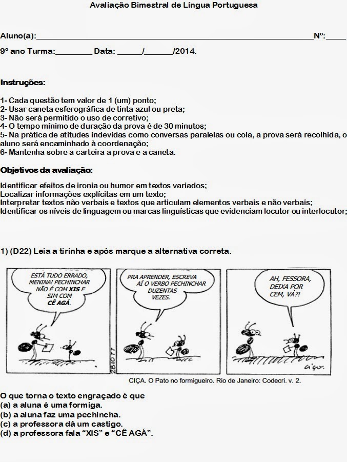 Orações Subordinadas Substantivas Reduzidas Exercícios Com Gabarito 9o Ano
