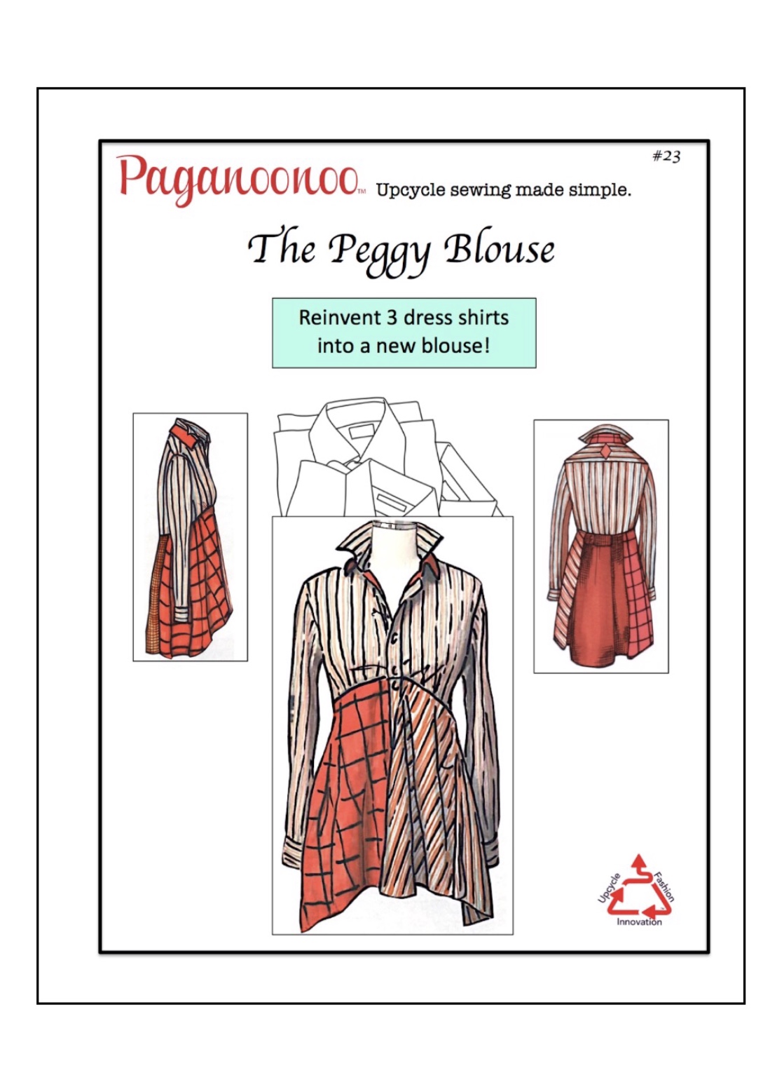 Paganoonoo: An exercise in color choices, Peggy Blouse, Paganoonoo