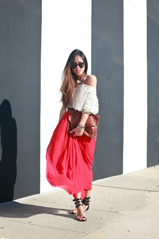 The Outfitters: Long pleated skirt