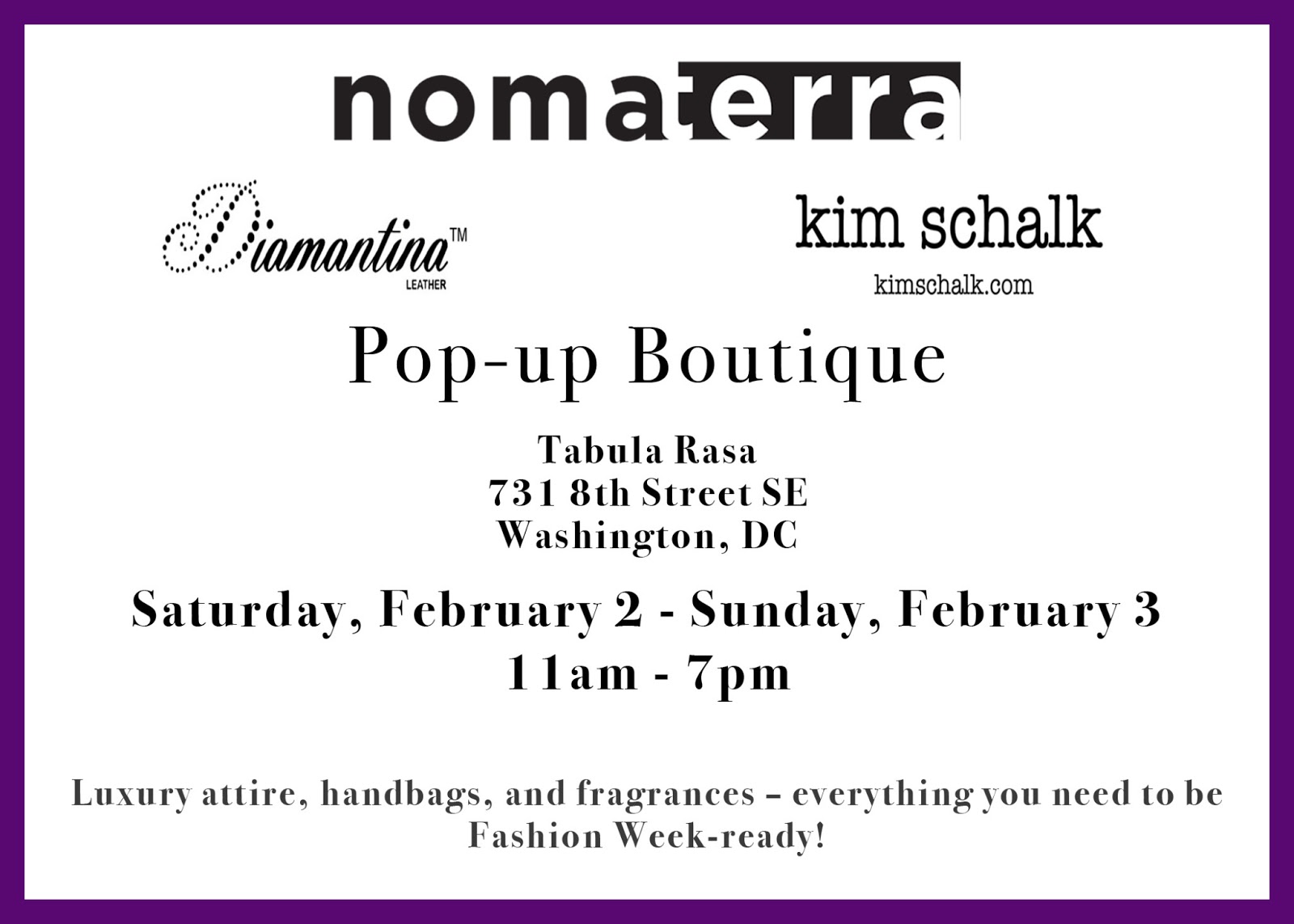 DC FASHION EVENT POPUP SHOP WITH DIAMANTINA Fashion Blogs DC