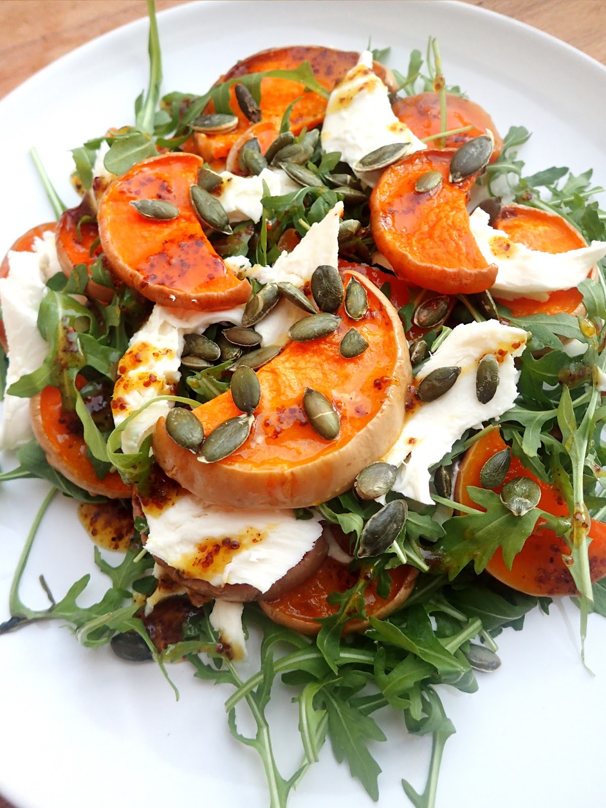 HEALTHY YORKSHIRE Winter salad with butternut squash, mozzarella and