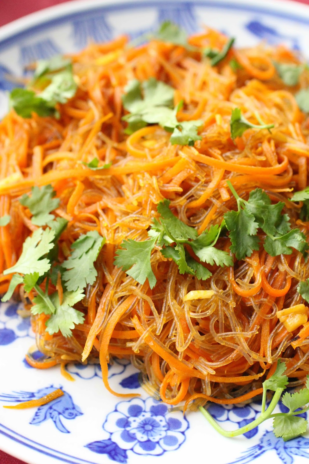 Un peu gay dans les coings... Vermicelles de haricot mungo aux carottes