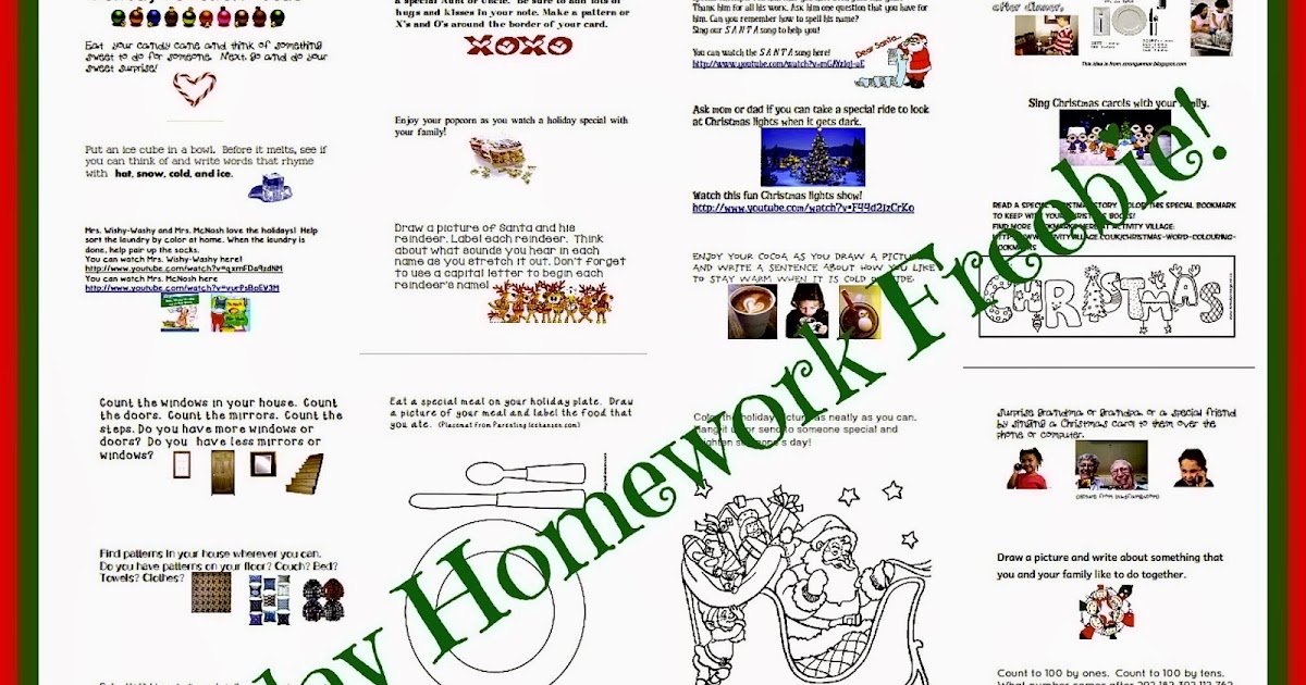 Grade 4 holiday homework picture