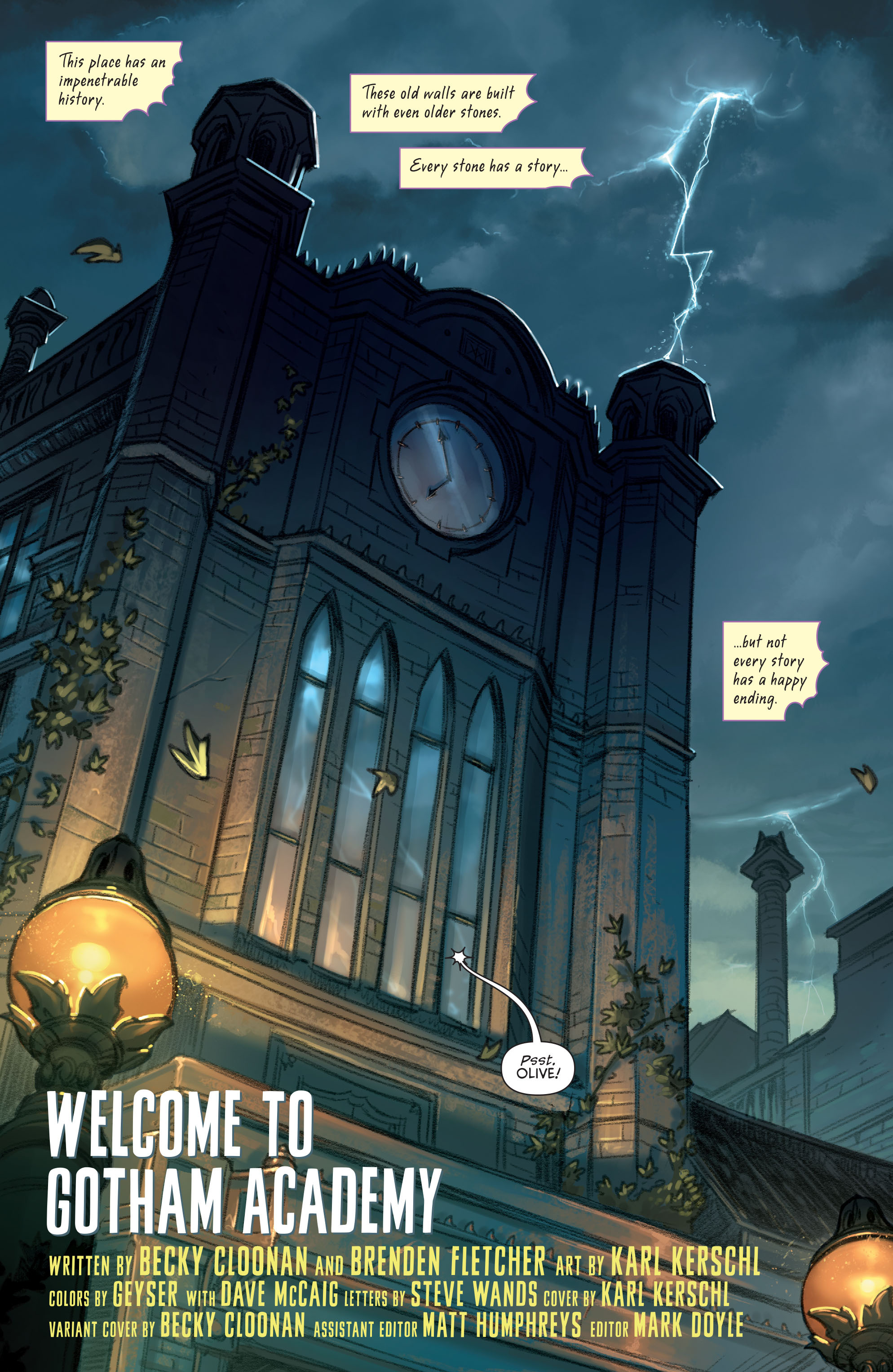 Read online Gotham Academy comic -  Issue #1 - 2