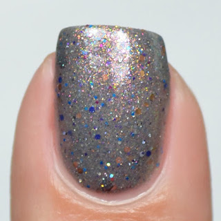 gray shimmer nail polish