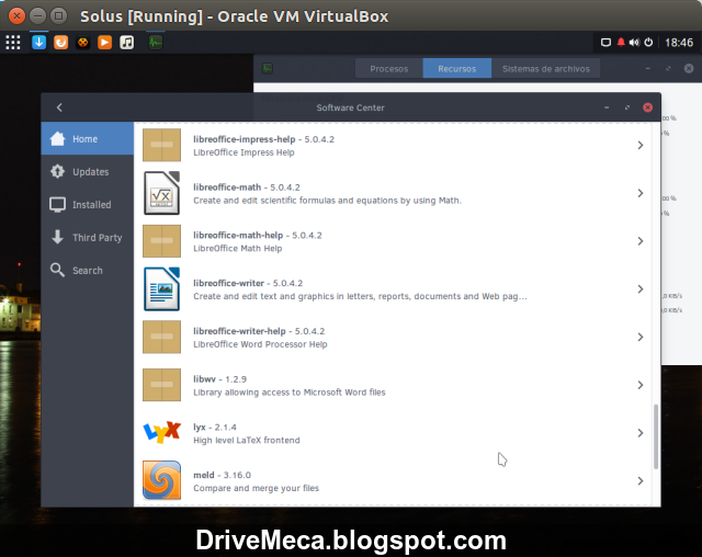 DriveMeca instalando Solus paso a paso